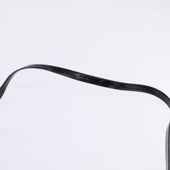 GUCCI Shoulder Bag Enamel Black Gold Auth - Picture 8 of 16